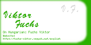 viktor fuchs business card